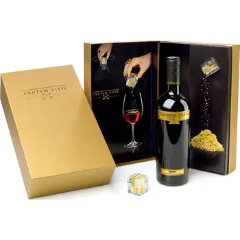 Víno Valdelana CENTVM VITIS deluxe box se zlatem suché červené 2013 14,5% 0,75 l
