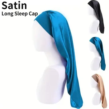 Pokrývka hlavy Saténová spací čepice pro ženy | noční čepice, čepice na vlasy