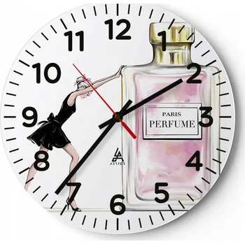 Hodiny Kuchyňské nástěnné hodiny 30x30 Žena Moderní skleněné hodiny do obýváku Tiché