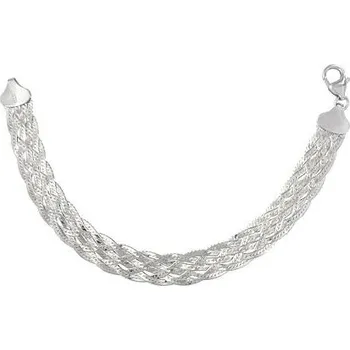 Náramek Stříbrný náramek splétaný šestiřadý délka náramku 17cm