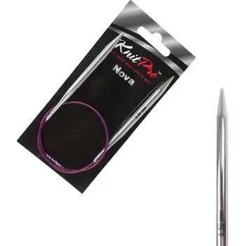 Jehlice KnitPro Nova kruhové kovové fixní jehlice 5,5mm 40cm (KnitPro Nova kruhové kovové jehlice 5.5mm 40cm)