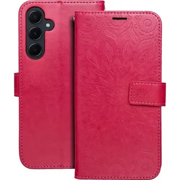 Pouzdro na mobilní telefon Knížkové flip pouzdro Coolcase Mezzo - Samsung Galaxy S24 FE - Magenta mandala (Flip kryt či obal Forcell MEZZO na mobil Samsung Galaxy S24 FE Magenta mandala)