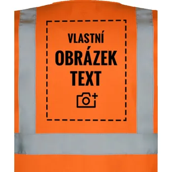 Unisex Bezpečnostní vesta Hannover s vlastním potiskem, Barva Oranžová Bezvatriko.cz