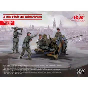 Plastikový model 1/35 2cm Flak 38 with crew (4 fig.)