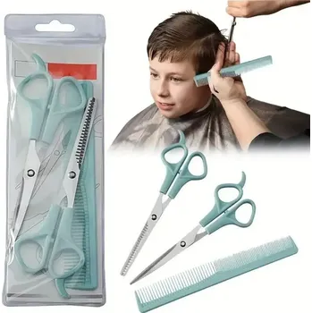 Kadeřnické nůžky 3dílná sada dětských nůžek na vlasy | Kadeřnická sada pro děti, Dětské nůžky na vlasy