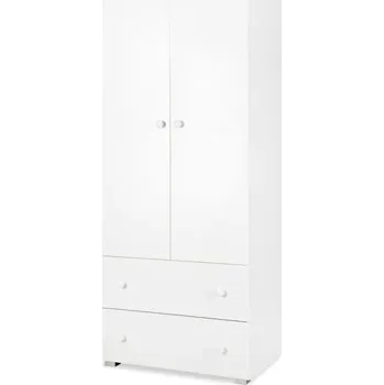 Dětská skříň Klups Paula dvoudvéřová skříň 80 x 183 x 55 cm bílá