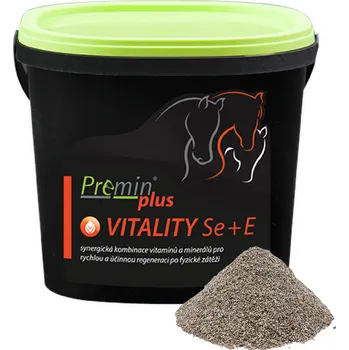 Krmivo pro koně Premin® plus VITALITY Se + E Synergická kombinace vitamínů a minerálů pro rychlou a účinnou regeneraci po fyzické zátěži 5 kg