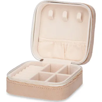 Šperkovnice Giftdecor Šperkovnice VELVET, 10 x 10 x 5 cm, béžová