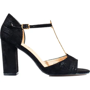 Dámské sandále Černé dámské klasické sandály na vysokém podpatku GD-FL1094B Velikost: 39