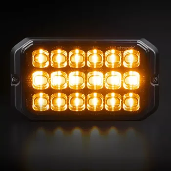 Maják Výstražné světlo Strands Dark Knight, 18 LED, 10-32V, 26W, ECE R10, R65- oranžová/bílá