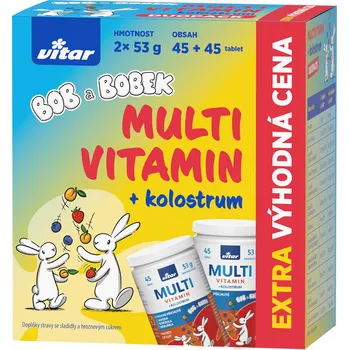 Vitar Kids Bob a Bobek Multivitamin + Kolostrum
