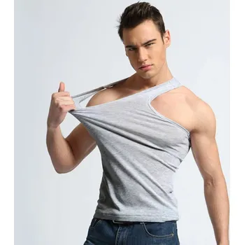 Pánské tričko Pánské slim tílko Barva: Šedá, Velikost: 2XL