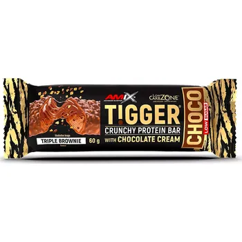 Amix TIGGER Zero Choco Protein Bar 60g Příchuť: Tripple Brownies
