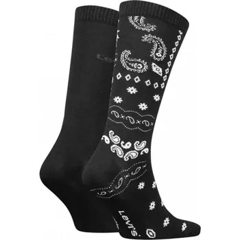 Pánské ponožky LEVI'S® VYSOKÉ PONOŽKY BANDANA 2P, -BLACK COMBO