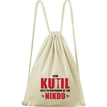 Městský batoh DOBRÝ TRIKO Bavlněný batoh Když to neopraví kutil Barva: Natural