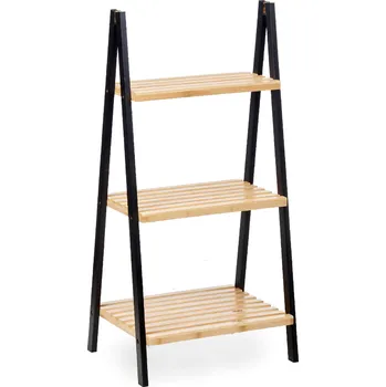 Příbor Berilo Regál BAMBOO GLOW, 40 x 30 x 81,5 cm, černý