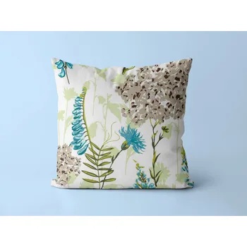 Dekorativní polštářek Aaryans Bavlněný dekorační polštářek Medlin modrý 40 x 40 cm