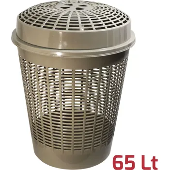 Koš na prádlo RecaPlast Europa 65BEZ (Koš na prádlo Europa s víkem 65 l bežový)