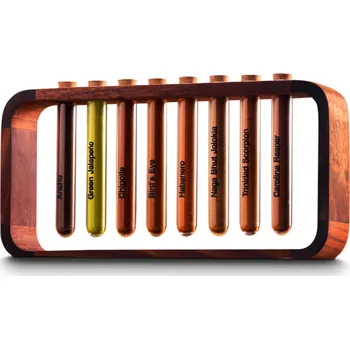 Koření The ChilliDoctor Prémiová chilli kolekce v mahagonovém stojanu 8x 9 g