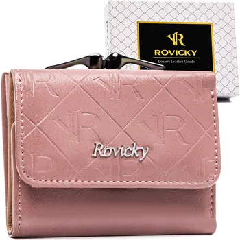 Elegantní malá dámská peněženka z přírodní a ekologické kůže Barva: Růžová