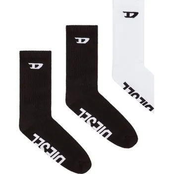 Pánské ponožky PONOŽKY DIESEL SKM-D-CREW-SPORT-SOCKS BLACK