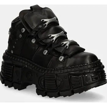 Dámské tenisky Kožené tenisky New Rock CRUST NEGRO + TANK CASCO NEGRO, 38, černá, 99X