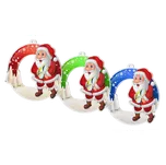 Bauer Decor Akrylátová vánoční ozdoba kulatá - Santa Claus - rugby Barva: Modrá