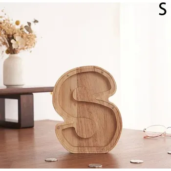 Pokladnička Dřevěná abecední pokladnička pro děti | Dětská dekorace, Pokladnička - S