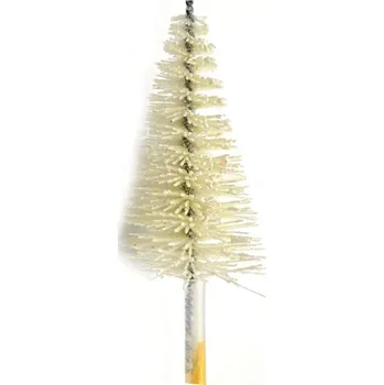 Vánoce Zápich stromeček ivory glitr - 8 cm