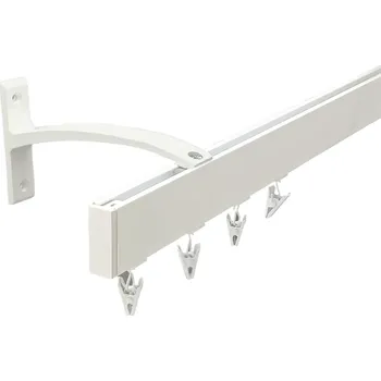 Garnýž Kovovégarnýže.cz Garnýže Square line elegance plug bílá lesklá Varianta jednořadá nebo dvouřadá: Dvouřadá, Délka: 151-200cm, Uchycení látky: jezdec s kovovou žabkou