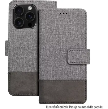 Pouzdro na mobilní telefon Knížkové flip pouzdro COOLCASE GOMMA BOOK - Huawei P30 Lite - šedé (Coolcase Gomma Book flipové pouzdro, obal pro Huawei P30 Lite – elegantní TPU kryt se sloty na karty a magnetickým uzávěrem)