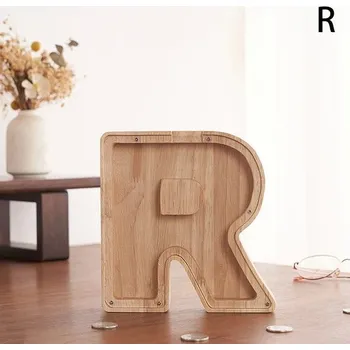 Pokladnička Dřevěná abecední pokladnička pro děti | Dětská dekorace, Pokladnička - R