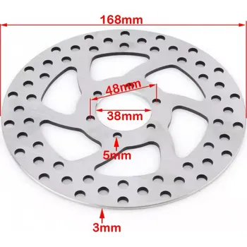 Elektrokoloběžka Brzdový kotouč 168mm pro elektro skútr chopper