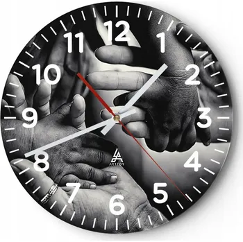 Hodiny Kuchyňské nástěnné hodiny 30x30 Ručičky Moderní skleněné hodiny do obýváku Tiché