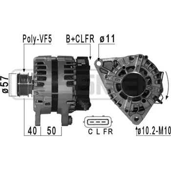 Alternátor ERA Alternátor ERA 210942 + DOPRAVA ZDARMA!