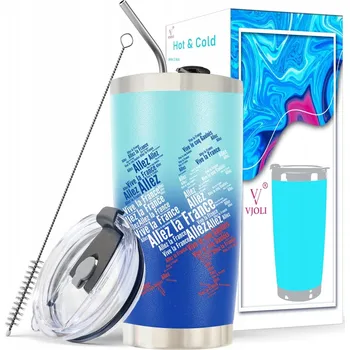 Termohrnek Termohrnek s brčkem, izolovaný, 590 ml VJOLI