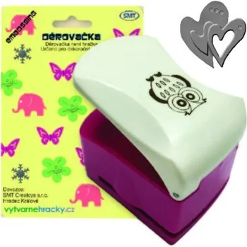 Děrovačka Creatoys Děrovačka 32mm s embosing efektem - dvě srdce