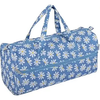 Organizér galanterie Taška na pletení a háčkování - Kopretiny (Knitting Bag Denim Daisies)