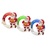 Bauer Decor Akrylátová vánoční ozdoba kulatá - Santa Claus - basketball Barva: Modrá