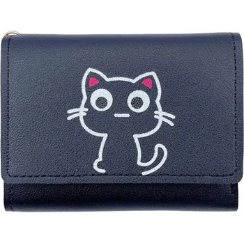 Dámská peněženka s kočičím motivem - černá