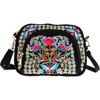 Kabelka Vintage plátěná kabelka s výšivkou | Stylová taška