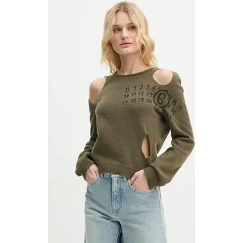 Dámský svetr Vlněný svetr MM6 Maison Margiela, M, zelená, 87X