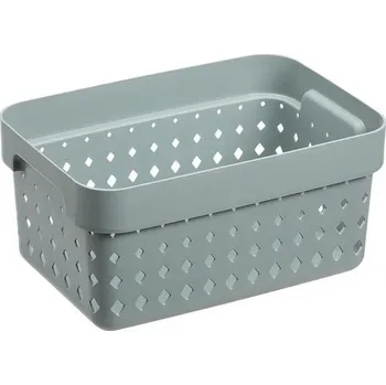 Úložný box PLAST TEAM Košík, organizér SEOUL 26 x 18 x 12,5 cm, šedý