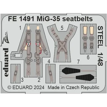 Plastikový model 1/48 MiG-35 seatbelts STEEL (H.B)