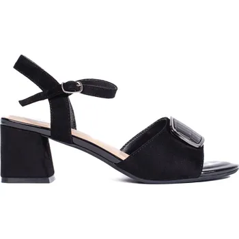 Dámské sandále Černé elegantní sandály na sloupku SK-892B/MIC Velikost: 39