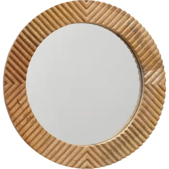 Boltze Kulaté zrcadlo v rámu z mangového dřeva LUKE, Ø 56 cm