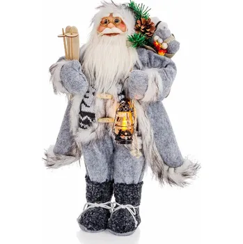Vánoční světelná dekorace Zimní muž Leonard s lucernou C008413000 45 cm šedý