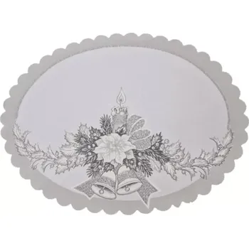 prostírání Vánoční prostírání 32x48 cm - SVÍČKA STŘÍBRNÁ
