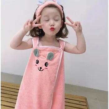 Dětský ručník pončo s kapucí a vzorem | dětská osuška, dětský župan