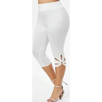 Dámské legíny Dámské legíny sportovní 3/4 délky Barva: Bílá, Velikost: XL